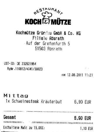 memt Hffner Kochmtze Restaurant